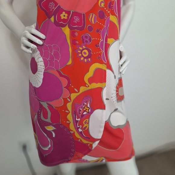Trina Turk MulticolorJuju 2 Floral Bohemian Retro Back Tie Mini Dress Size S - Picture 8 of 8